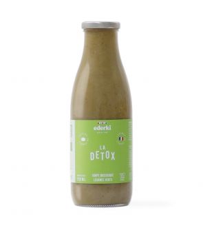 Image de la bouteille de 75 centilitres de soupe de légumes verts bio Ederki